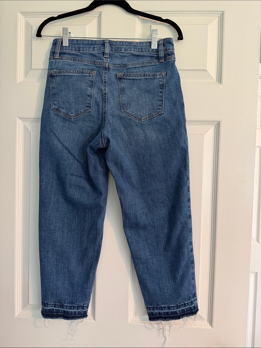 SONOMA Medium Blue High-Rise Cropped Straight Jeans - Picture 2 of 3